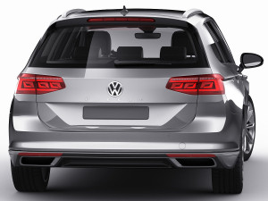 vw passat variant 2020 3D Model