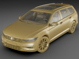 vw passat variant 2020 3D Model