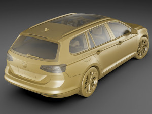 vw passat variant 2020 3D Model