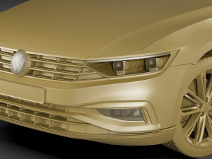 vw passat variant 2020 3D Model
