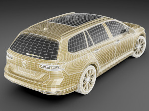vw passat variant 2020 3D Model