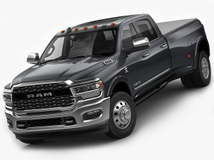 ram 3500 hd limited dually 2019 3D Model