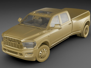ram 3500 hd limited dually 2019 3D 模型