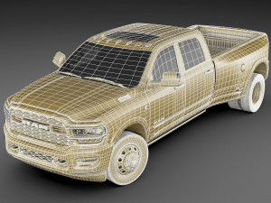 ram 3500 hd limited dually 2019 3D 模型
