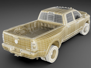 ram 3500 hd limited dually 2019 3D 模型