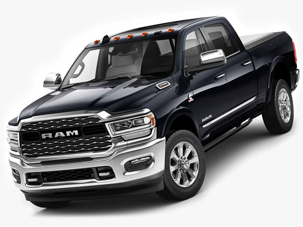 ram 2500 hd limited 2019 3D Model .c4d .max .obj .3ds .fbx .stl .blend