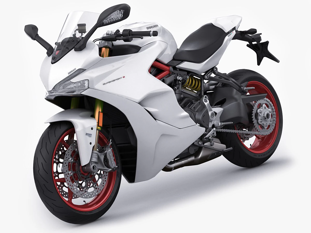 ducati supersport s 2019 3D Model .c4d .max .obj .3ds .fbx .stl .blend 