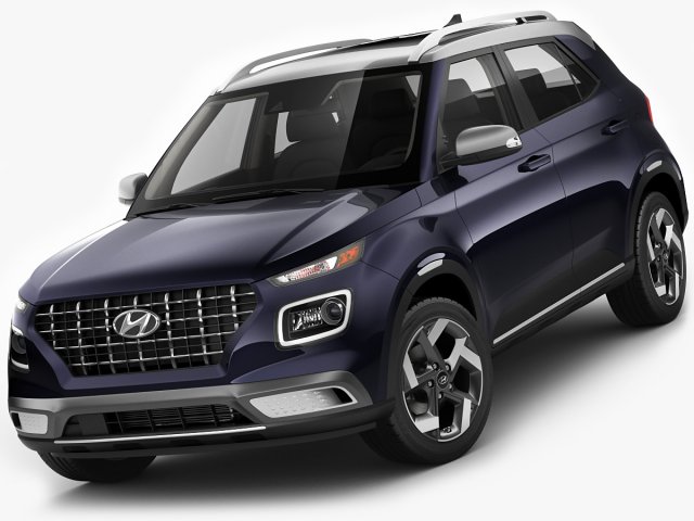 hyundai venue 2020 3Dモデル .c4d .max .obj .3ds .fbx .stl .blend 