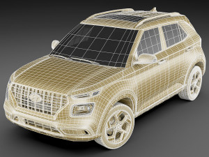 hyundai venue 2020 3Dモデル