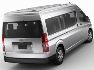 toyota hiace commuter bus slwb 2020 3D Model