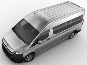 toyota hiace commuter bus slwb 2020 3D Model
