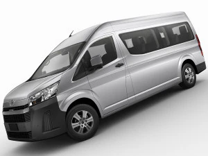 toyota hiace commuter bus slwb 2020 3D Model