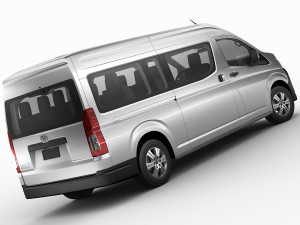 toyota hiace commuter bus slwb 2020 3D Model