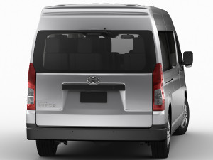 toyota hiace commuter bus slwb 2020 3D Model