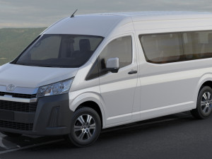toyota hiace commuter bus slwb 2020 3D Model