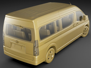 toyota hiace commuter bus slwb 2020 3D Model