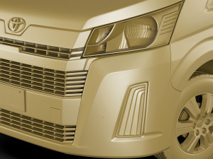 toyota hiace commuter bus slwb 2020 3D Model