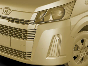 toyota hiace commuter bus slwb 2020 3D Model