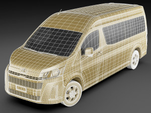 toyota hiace commuter bus slwb 2020 3D Model