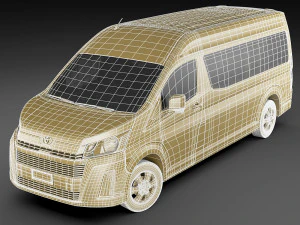toyota hiace commuter bus slwb 2020 3D Model
