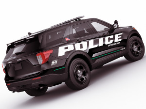 explorer 2020 police interceptor Modello 3D