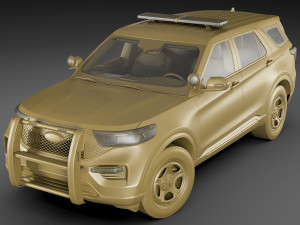 explorer 2020 police interceptor Modello 3D