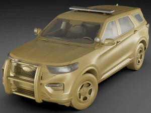 explorer 2020 police interceptor 3D Model