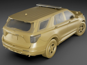 explorer 2020 police interceptor Modello 3D
