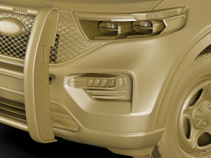 explorer 2020 police interceptor Modello 3D