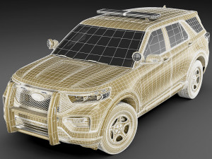 explorer 2020 police interceptor Modello 3D