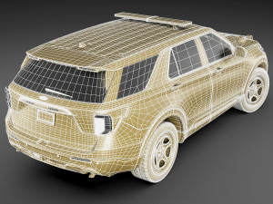 explorer 2020 police interceptor Modello 3D