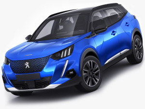 peugeot e-2008 2020 3D मॉडल