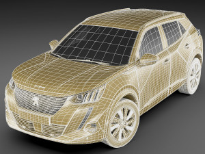 peugeot e-2008 2020 3D Model
