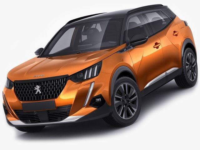 peugeot 2008 2020 Modèle 3D .c4d .max .obj .3ds .fbx .stl .blend 