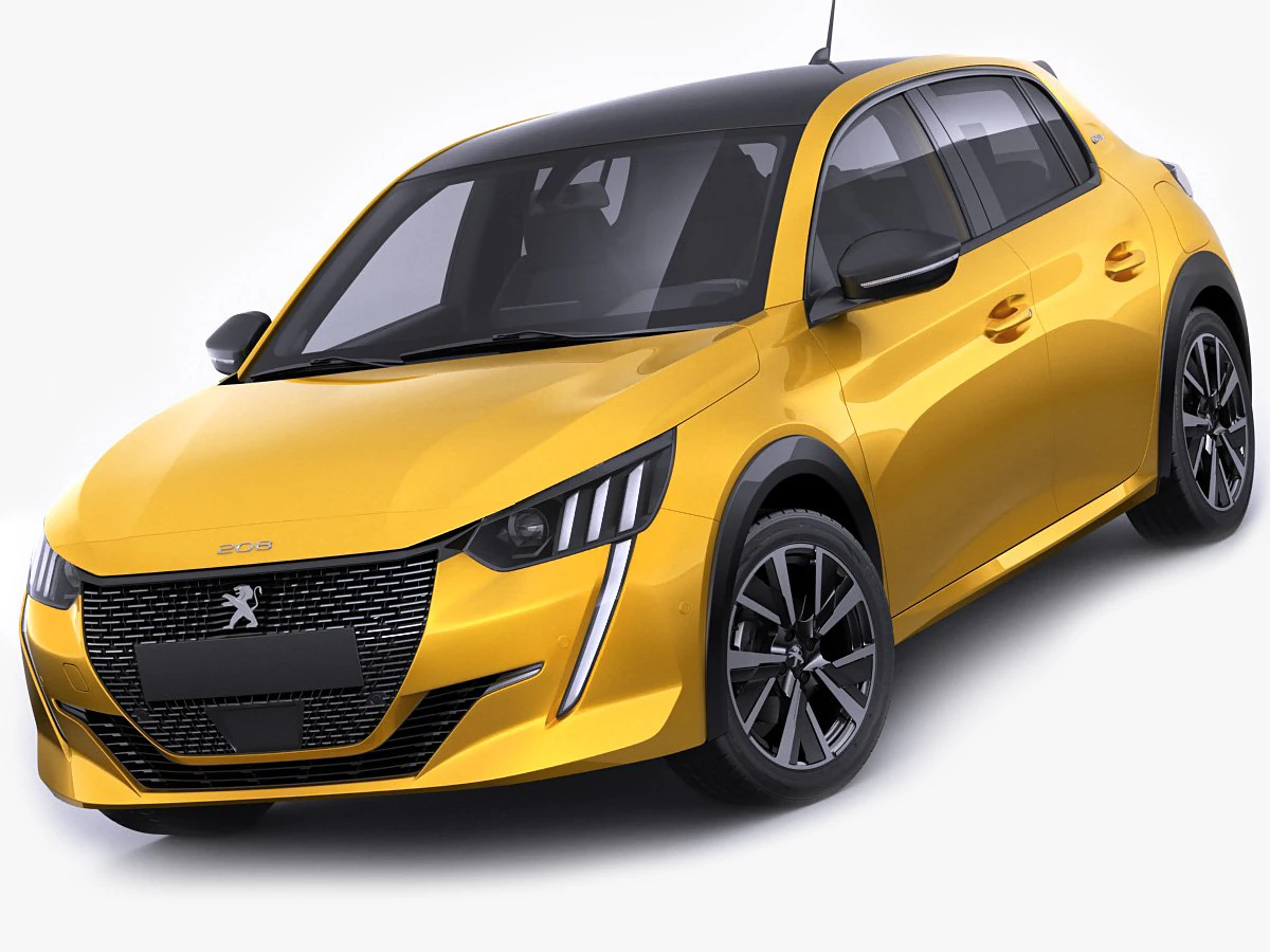 peugeot 208 2020 3D Model .c4d .max .obj .3ds .fbx .stl .blend 