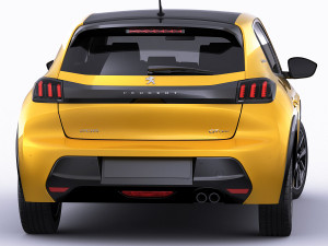 peugeot 208 2020 3D 모델