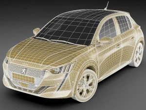 peugeot 208 2020 3D Model
