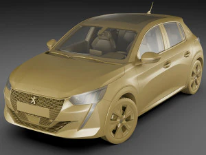 peugeot e-208 2020 3D Model