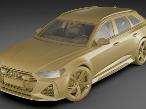 audi rs6 avant 2020 Modelo 3D