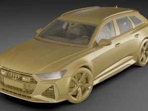 audi rs6 avant 2020 3D Model