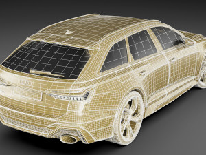 audi rs6 avant 2020 Modelo 3D