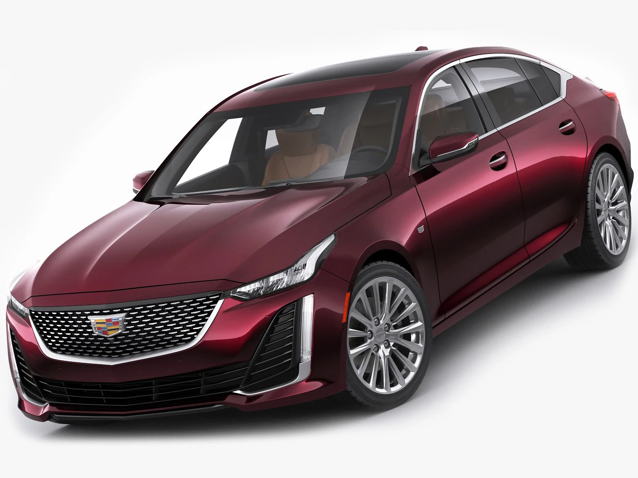 cadillac ct5 2020 3D Model .c4d .max .obj .3ds .fbx .stl .blend 