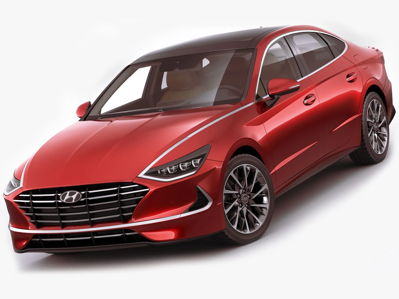 hyundai sonata 2020 3D Model .c4d .max .obj .3ds .fbx .stl .blend 