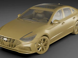 hyundai sonata us 2020 3D Model