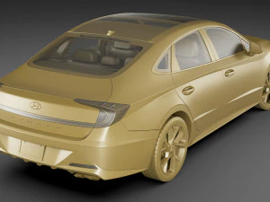 hyundai sonata us 2020 3D Model