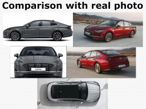 hyundai sonata us 2020 3D Model