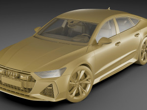 audi rs7 sportback 2020 3D Model