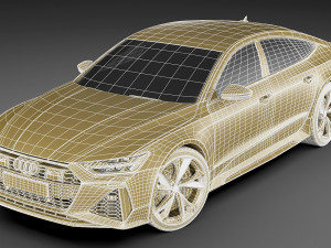 audi rs7 sportback 2020 3D Model