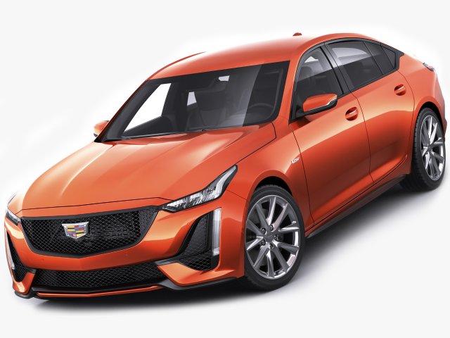 cadillac ct5-v 2020 3D Model .c4d .max .obj .3ds .fbx .stl .blend 