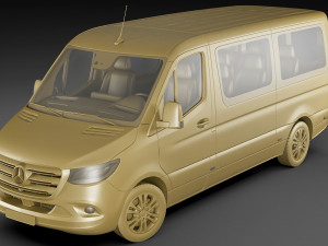 mercedes sprinter tourer 2018 l2h1 3D 模型